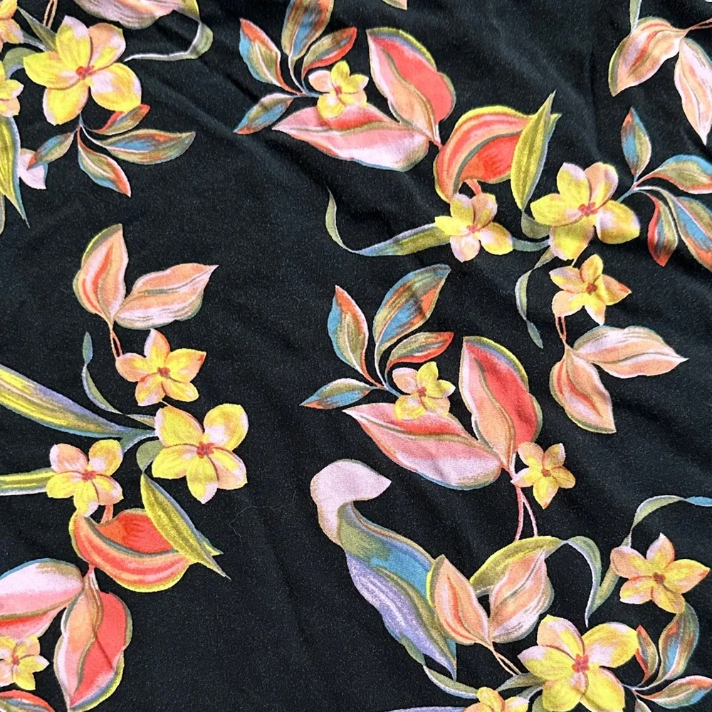 Old Navy Black Dress with Vibrant Floral Design
